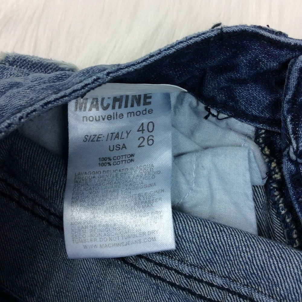 Machine Distressed Jeans Size 26 - image 8